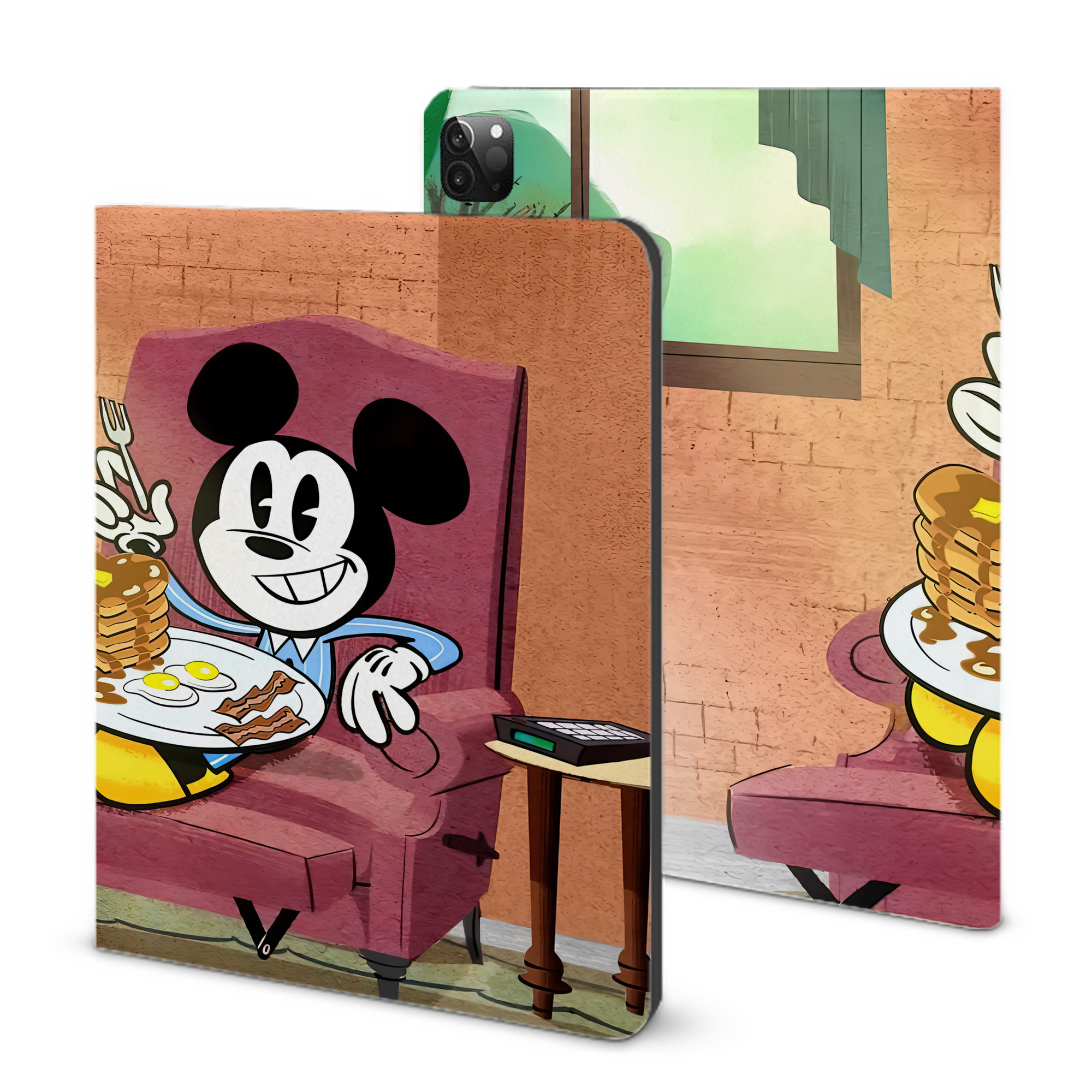 （画像用） ミッキーマウス Mickey Mouse IPadケース ペンホルダー付き ブックスタイルデザイン